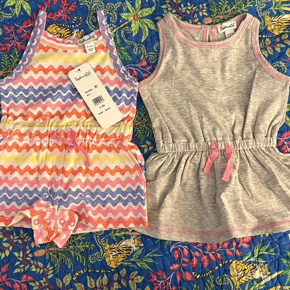 Splendid sleeveless dress and romper set- baby size 0-3 months. - Picture 10 of 10